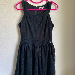 Charlotte Russe black embroidered flowy dress